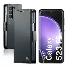 Capa Carteira Caseme Para Galaxy S23 Fe + Pelicula Hydrogel