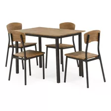 Comedor Catalina Con 4 Sillas Madera Resistente Envio Gratis