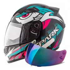 Capacete Ebf Dragon Tiffany + Viseira Camaleão Extra