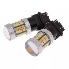 2 Focos Led T25 3157 P27/7w, Doble Color Para Direccionales