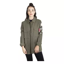 Parka Parca Mujer Campera Marron Militar Gabardina Importada