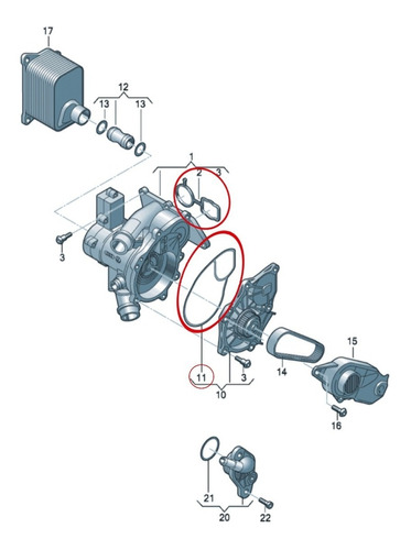 Bomba Agua Termostato Original Gti Mk7 Cupra Audi A3 S3 Tt  Foto 9