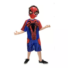 Fantasia Homem Aranha Heroi Infantil Com Mascara Spiderman