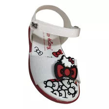 Hello Kitty Sandália World Colors Branca Vermelho