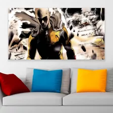 Cuadro Decorativo One Punch Man Saitama Vs Boros Art 80x50cm