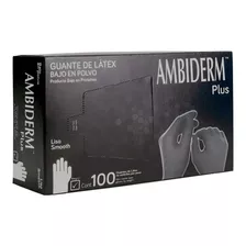 Guantes Descartables Ambiderm Plus Color Negro Talle S De Látex Con Polvo X 100 Unidades