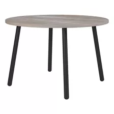 Mesa Comedor Lag Circular Con Patas Circular Negro