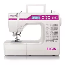 Máquina De Costura Elgin Premium Jx-10000 Bivolt Branca/rosa