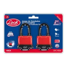 Juego 2 Candados Impermeables Largos Llave Estandar Lock