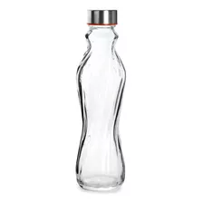 Botella De Vidrio Lazo De 500 Ml Y Tapa Acero Inox Ibili Color Transparente