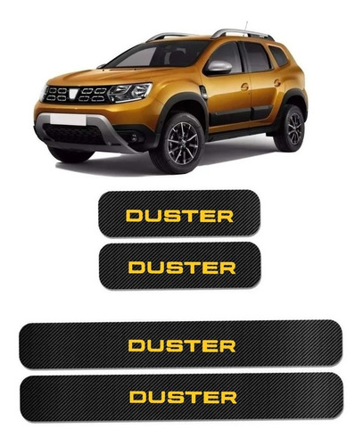 Sticker Cubre Estribos Fibra De Carbon Para Renault Duster Foto 2