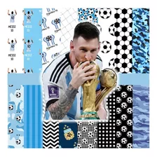 Kit Digital Papeles + Imágenes Argentina Messi