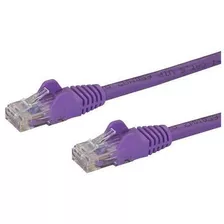 Cable Red 0,5m Púrpura Cat6 Ethernet Gigabit Sin Enganches