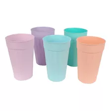 20 Vasos De Colores 620ml Plástico Económicos Mayoreo