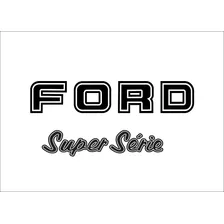 Kit Adesivo Emblema Preto Tampa Ford F1000 Super Série