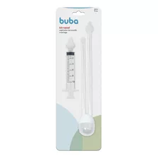 Kit Aspirador Sucção E Seringa Lavador Nasal Catarro Buba Cor Branco