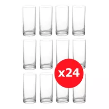 Vasos Jamaica 350 Ml Trago Largo Vidrio Rigolleau X 24 Unid Color Transparente