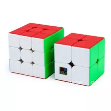 Box Cubo Mágico Moyu Meilong 2x2x2 + 3x3x3 Stickerless