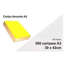 Cartaz Papel Amarelo A3 (30x42cm) 500 Unids. Offset 90g