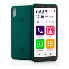 Celular Obasmart Conecta Verde 4g 64gb Fácil De Usar Obabox