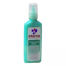 Pintura Dimensional Eterna 40ml Glitter Color Del Óleo Translúcido Verde