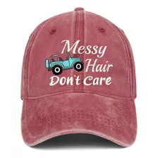 Sombrero Messy Hair Dont Care Para Mujer, Gorra De Béisbol A