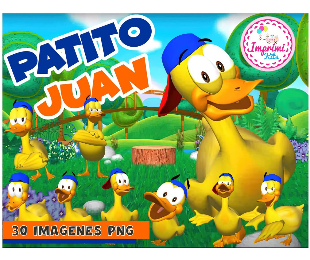 Kit Cliparts Y Fondos Png Patito Juan Imprimible #574