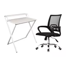 Silla Ergonomica + Escritorio Plegable -abatible Para Laptop