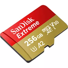 Cartão De Memória Micro Sd 256gb Sandisk Extreme A2 190mb/s