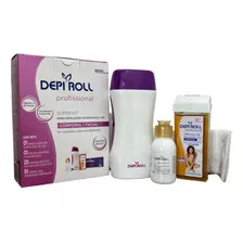 Kit De Depilação Com Aquecedor Cera Quente E Folha Depiroll