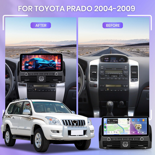 Radio De Coche De 12,3 Pulgadas Para Toyota Prado 2004-2009 Foto 2