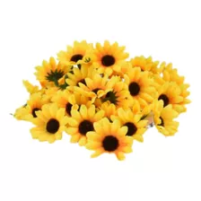 Flor Mini Girassol Artificial Pacote Flores Com 100 Unidades