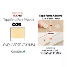 Kit 3 Cartelas Tapa Furo Pvc 13mm - Ovo Bege Textura Duratex