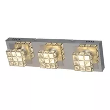 Aplique Plafon Sara 3 Luces Acero Inoxidable Com Caireles Led