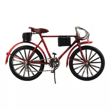 Miniatura Bicicleta Vermelha Bolsas Estilo Retrô Vintage