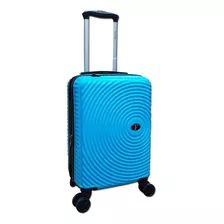 Mala De Viagem Média Fibra Abs 360° 23kg Antifurto Fullocean Cor Azul Círculos