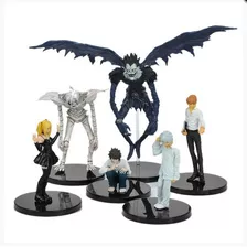 Death Note Kit Com 6 Action Figure Boneco Kira Near L Ryuk