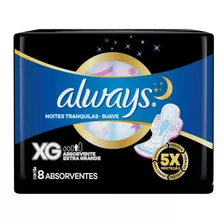 Absorvente Noturno Always Noites Suaves 8un