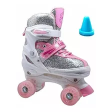 Wiisham Fun Roll Adjustable Canvas Roller Skates With Four P