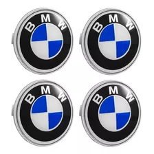 Kit Calota Meio Tampa Roda Bmw 316i 318i 320i 323i Azul 69mm