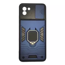 Case Armor Galaxy A03 Super Rígida Con Anillo Y Cubre Cámara