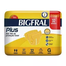 Pañal Bigfral Plus Talle G 32 Unidades
