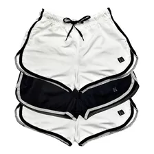 Kit 3 Short Feminino Academia Esportiva Treino Verão Praia