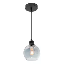 Lámpara Colgante Moderna Negro Vidrio Ahumado 40w E27 1 Luz Lumimexico 21242-2