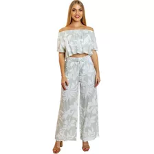 Pantalón De Playa Para Mujer Conjunto Con Top