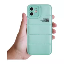 Funda The Puffer Case Cuero Para iPhone 11 Verde Agua