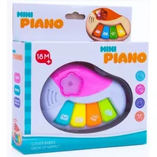 Teclado Musical Infantil 4 Tipos Som C/ Luz Rosa Toys 7195