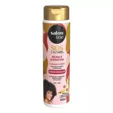 Condicionador Sos Cachos Rícino Queratina Salon Line 300ml