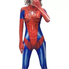 Macacão Homem-aranha Feminino Cosplay De Halloween Vermelho