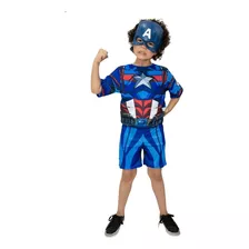 Fantasia Capitão America Vingadores,super Heroi Infantil